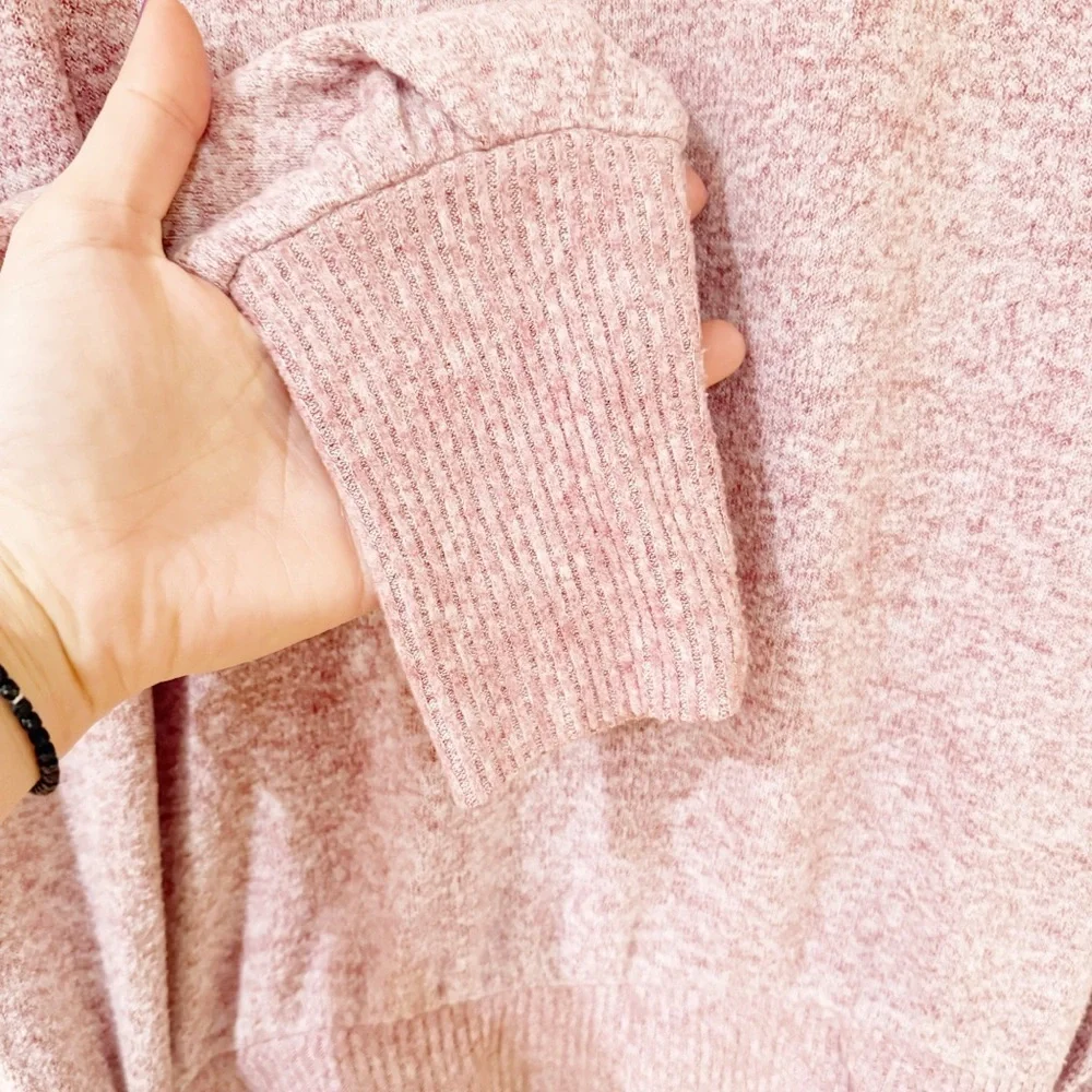 Anthropologie Saturday Sunday Payton Brushed‎ Fleece Side Tie Sweater Size XS
